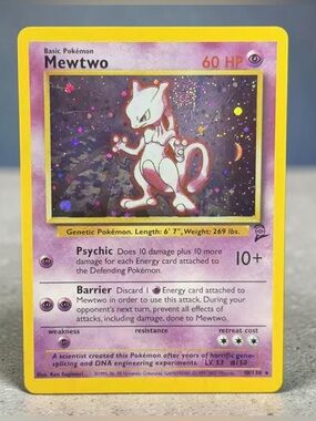 Mewtwo base set 2 vintage customized cards